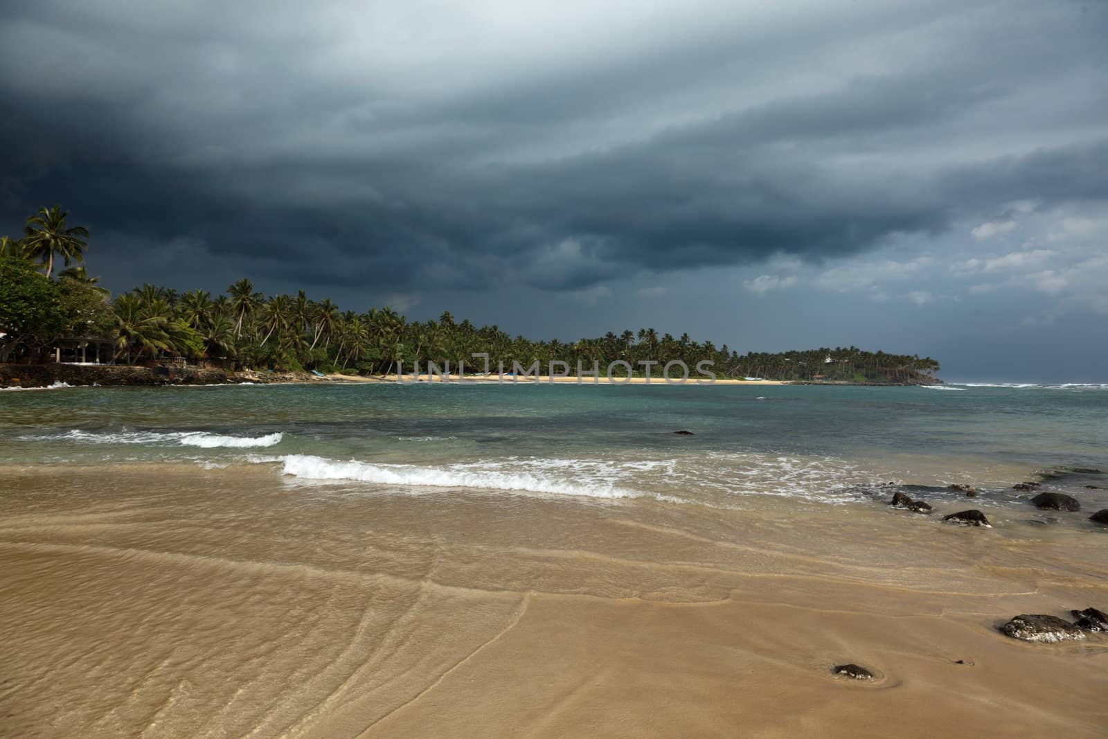 Beach before storm. Sri Lanka by dimol