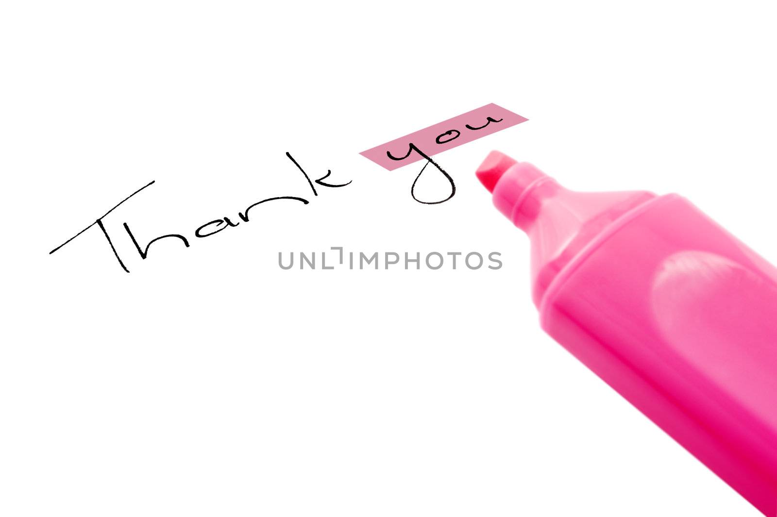 Thank you with hightlighter pen by tish1