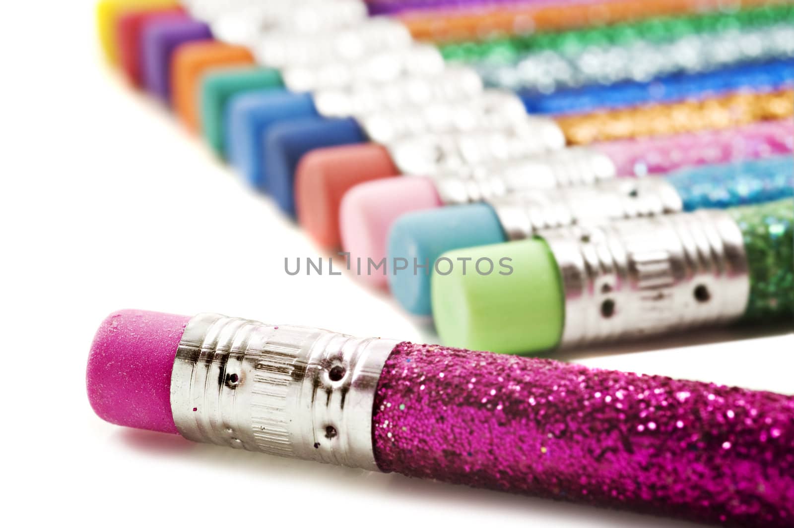 Colorful pencils covered in glitter by tish1