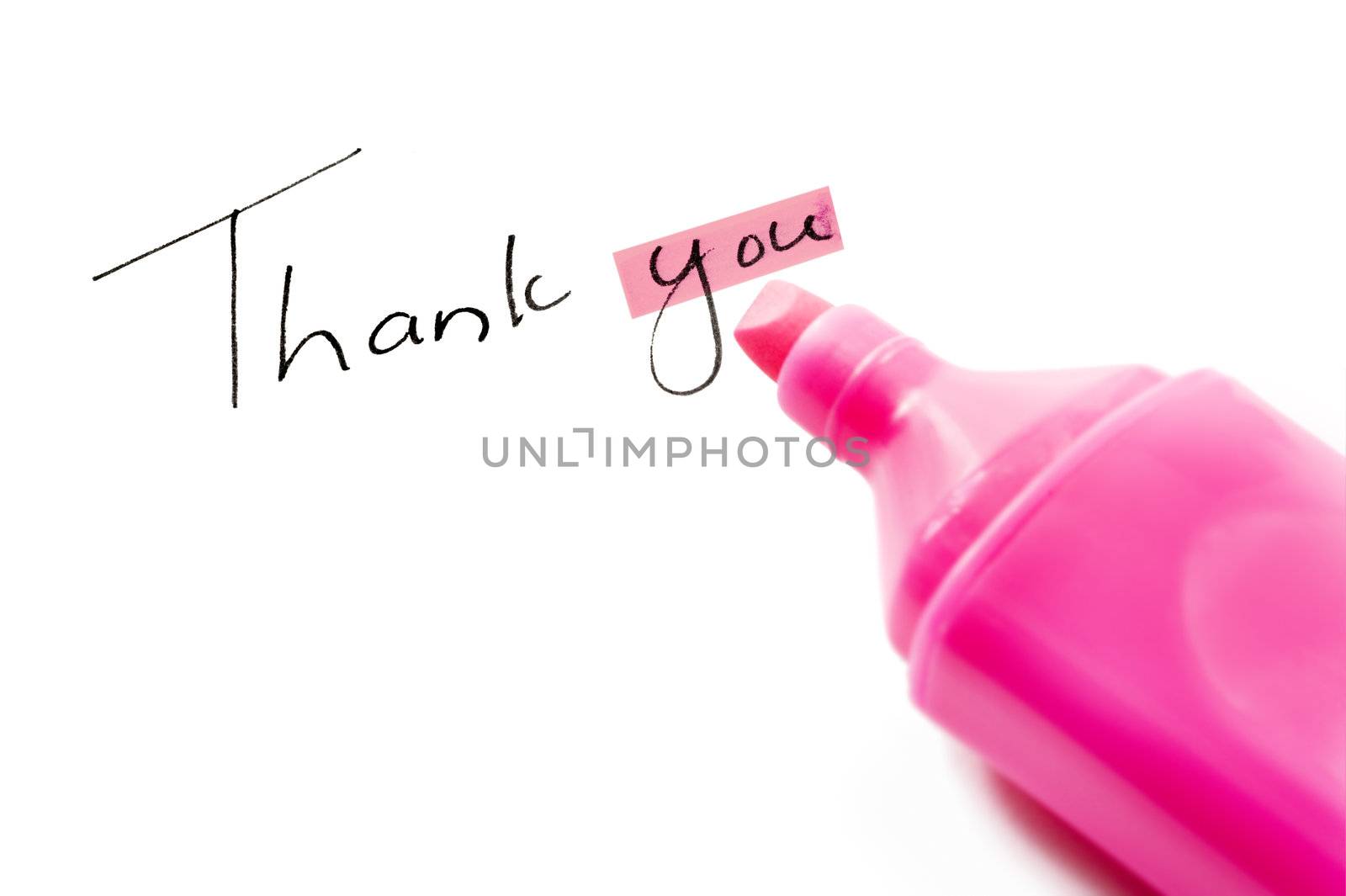 Thank you with hightlighter pen by tish1