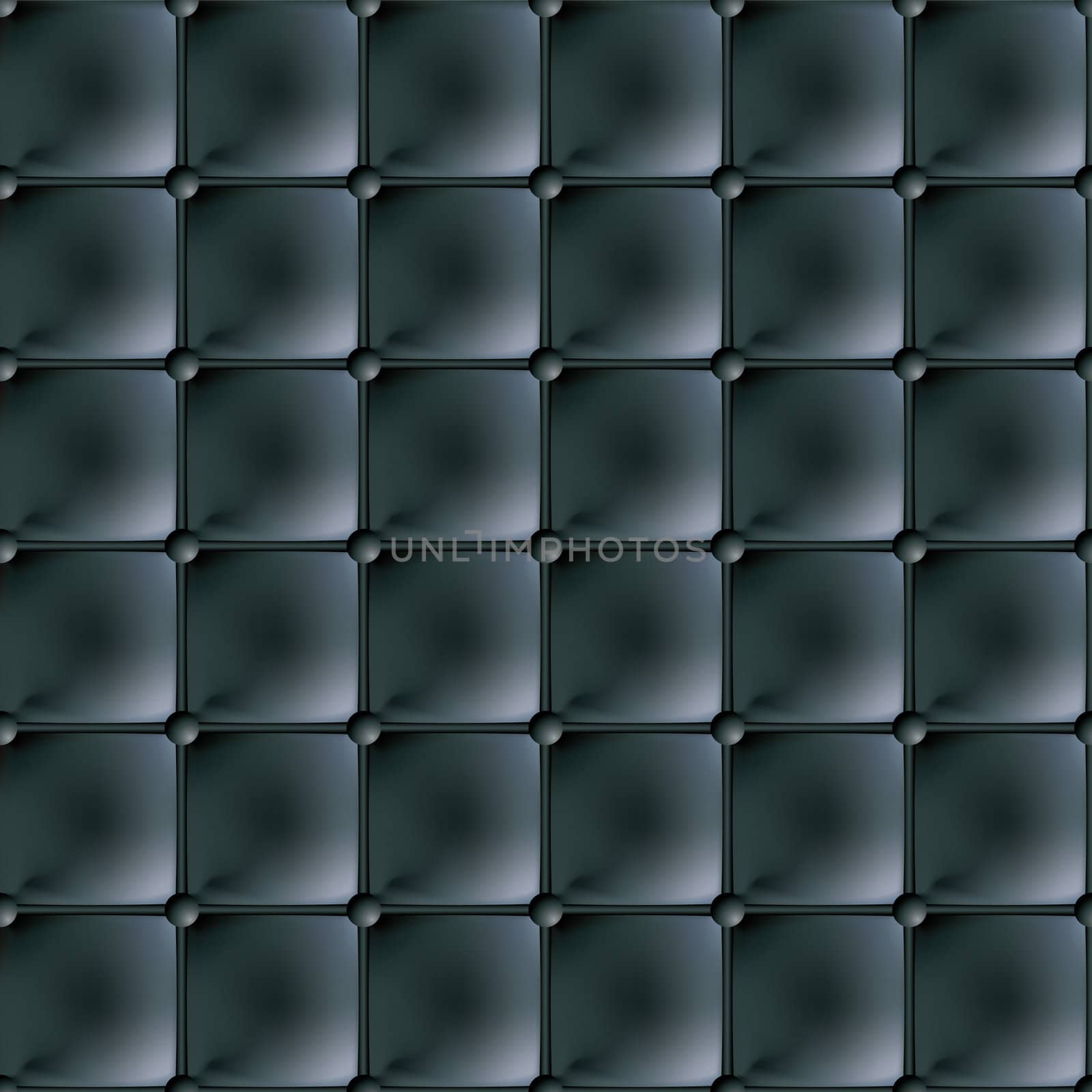 Black leather material background seamlessly tiled with buttons