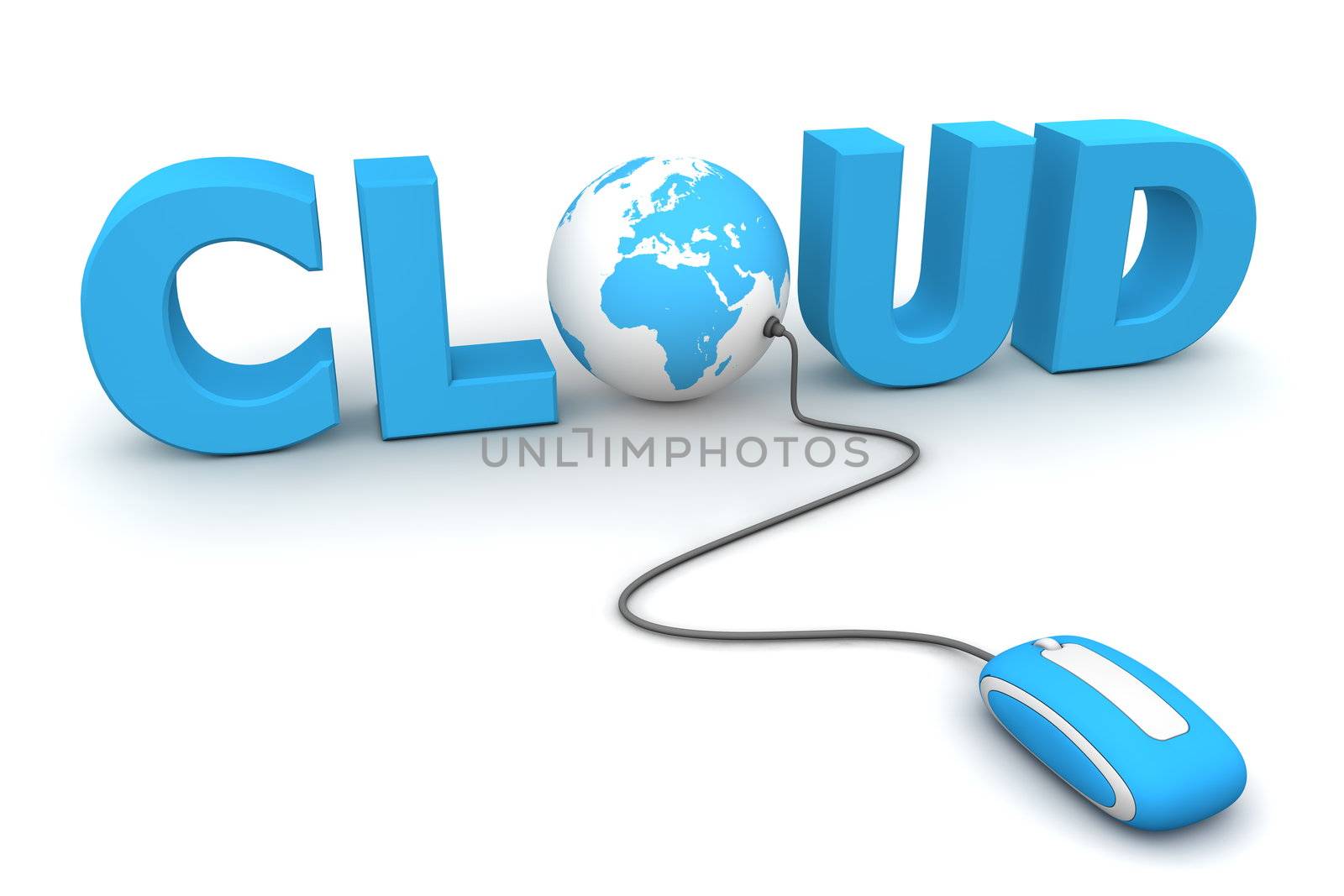 Browse the Global Cloud - Blue Mouse by PixBox