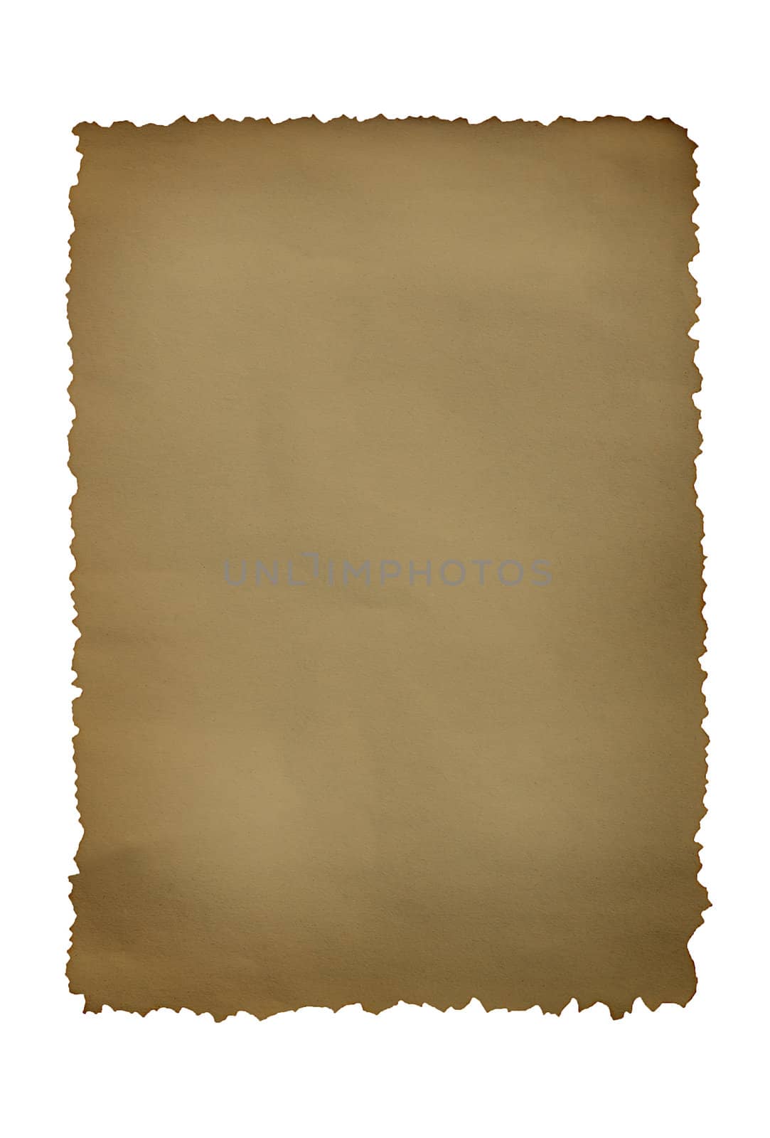 Vintage grunge burnt paper on  white background