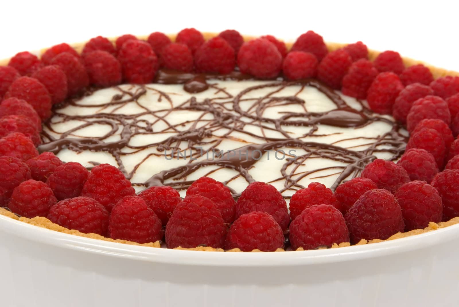 Raspberry white chocolate pie