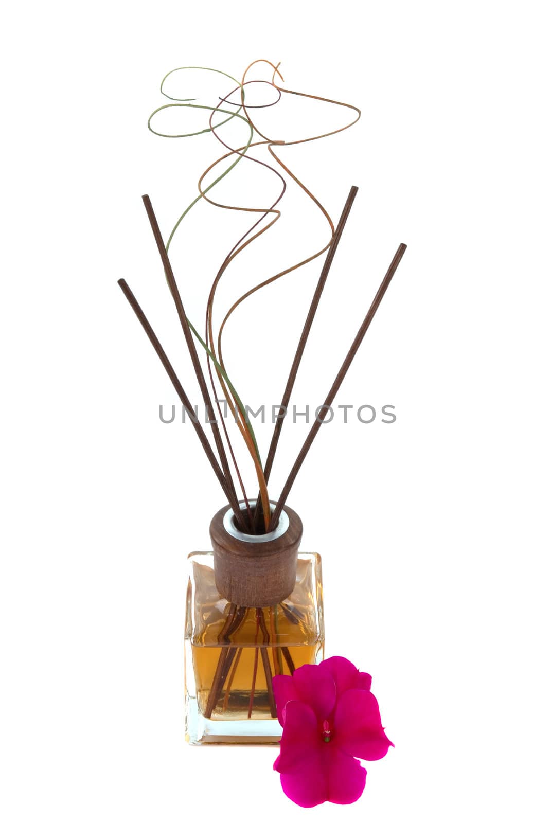 Exotic orchid and aromatic incense sticks