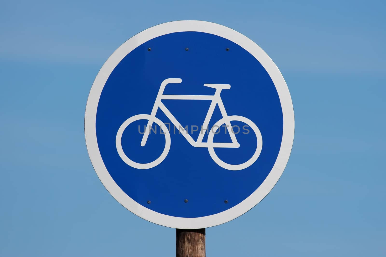 Bicycle allowed sign at the Beach