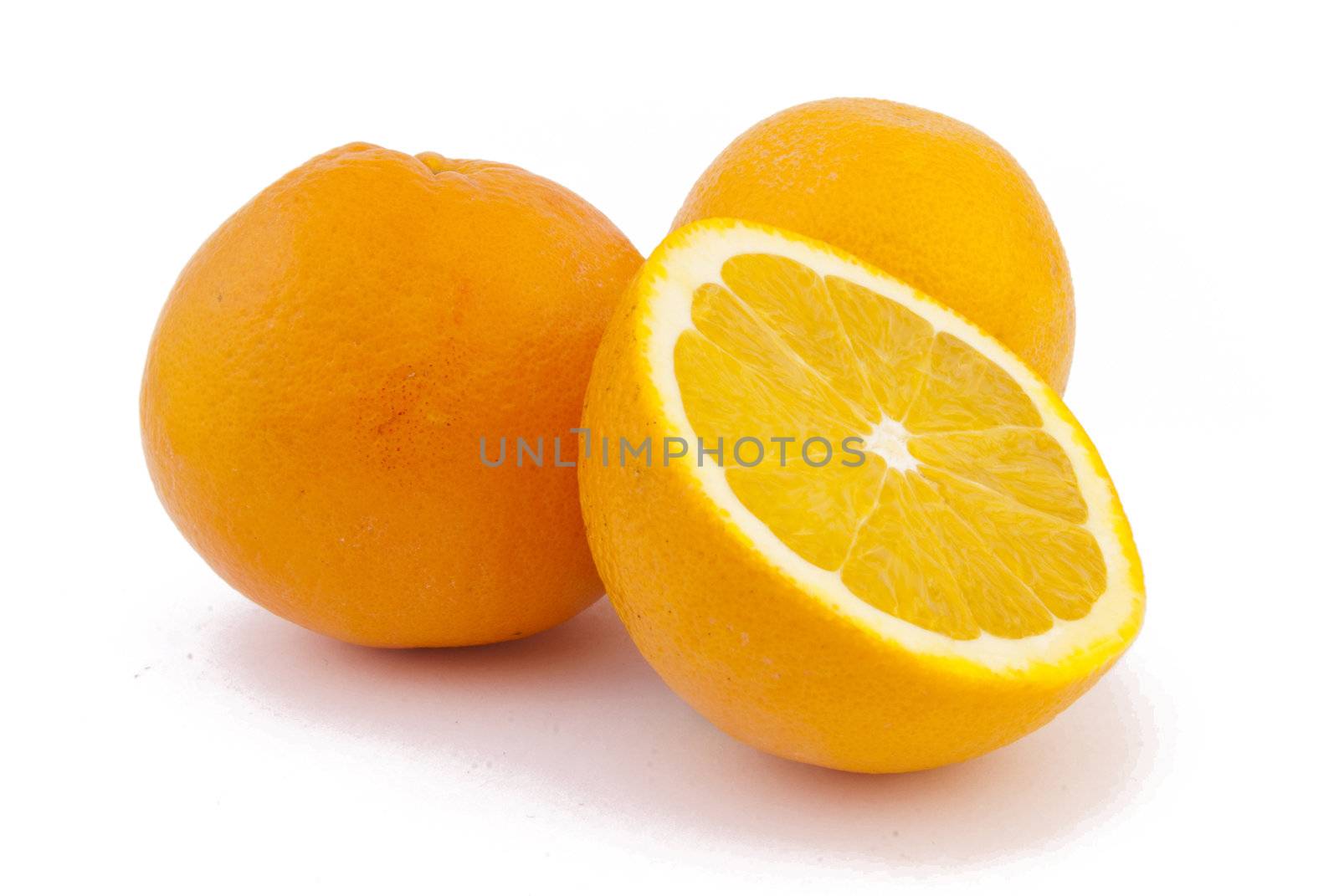 Orange Fruits On White Background