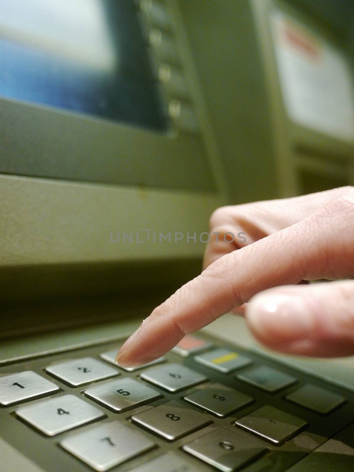 Hand Using ATM Keyboard by yucas