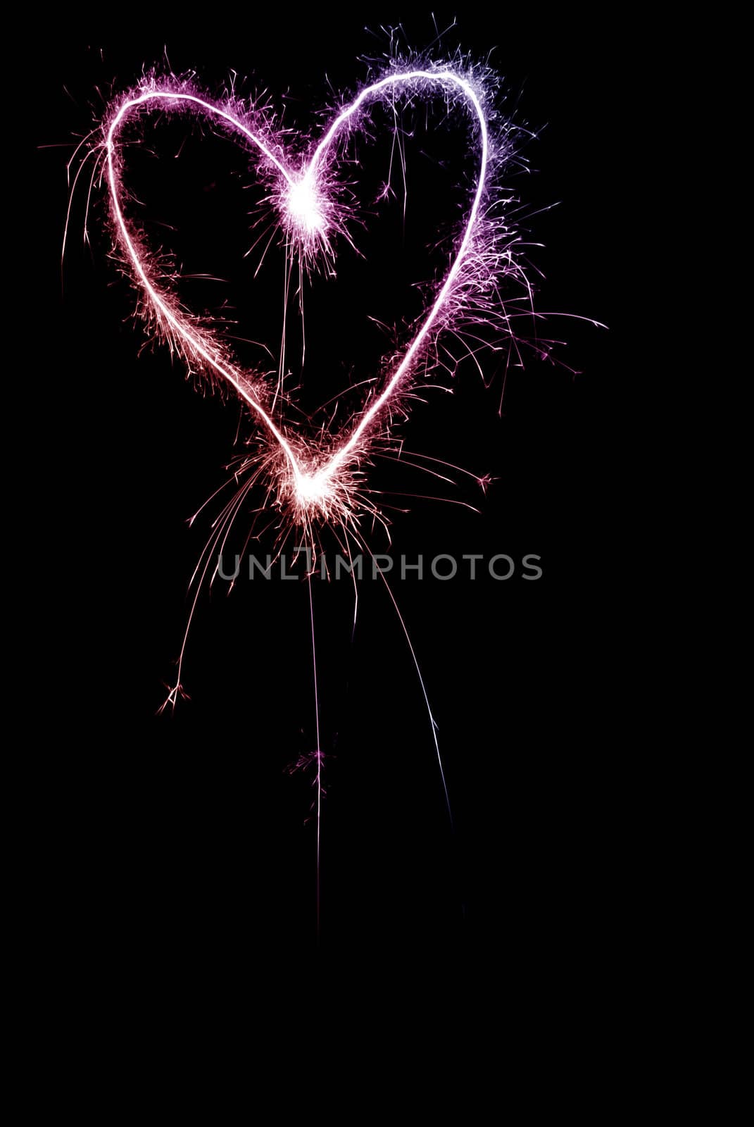 purple and pink sparkling loveheart shape, valentine concept
