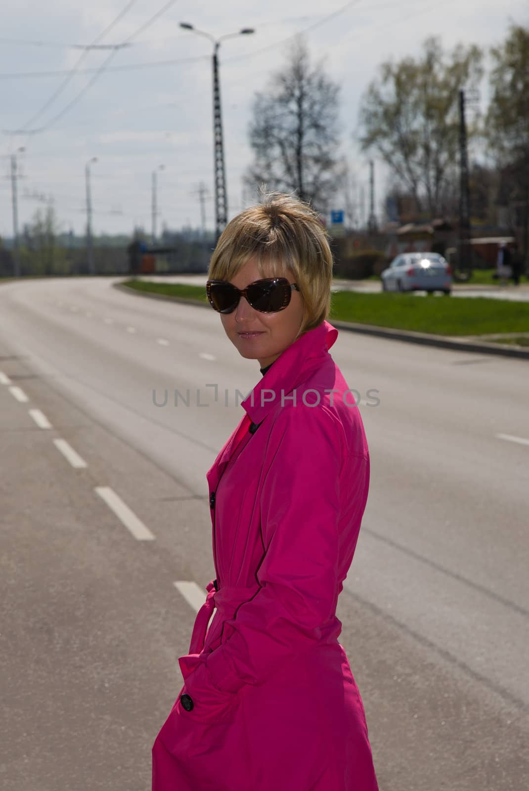 Woman in pink
