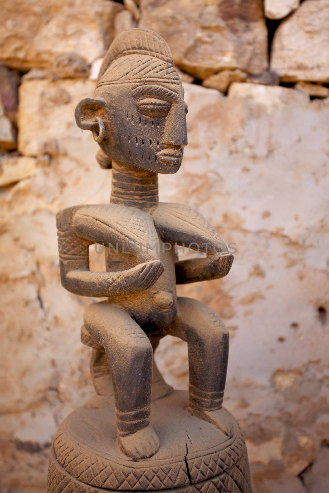 African Dogons sculpture in Mali made in wood