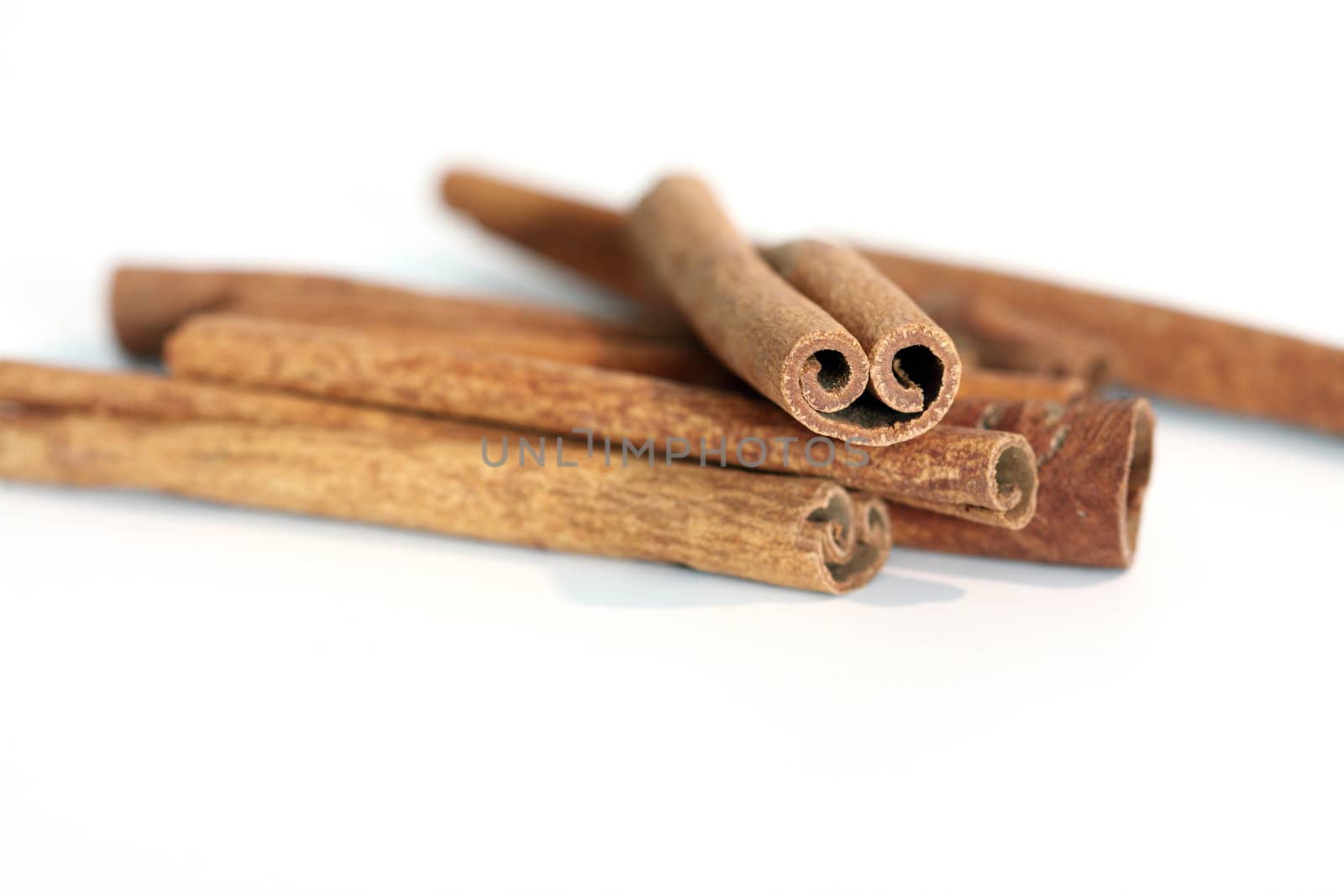 Close up of cinnamon sticks, shallow Dof