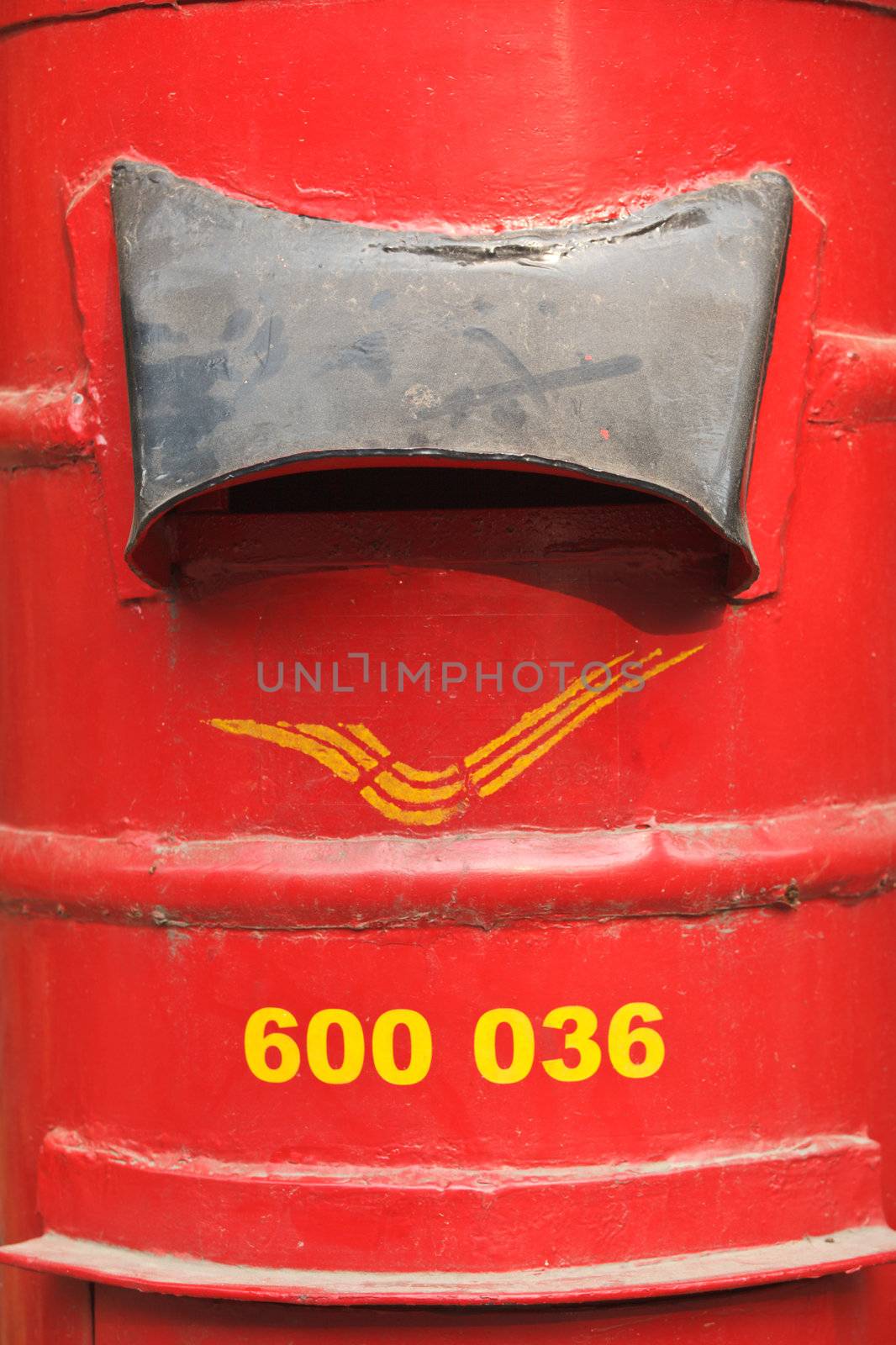 Letterbox of Indian Post close up
