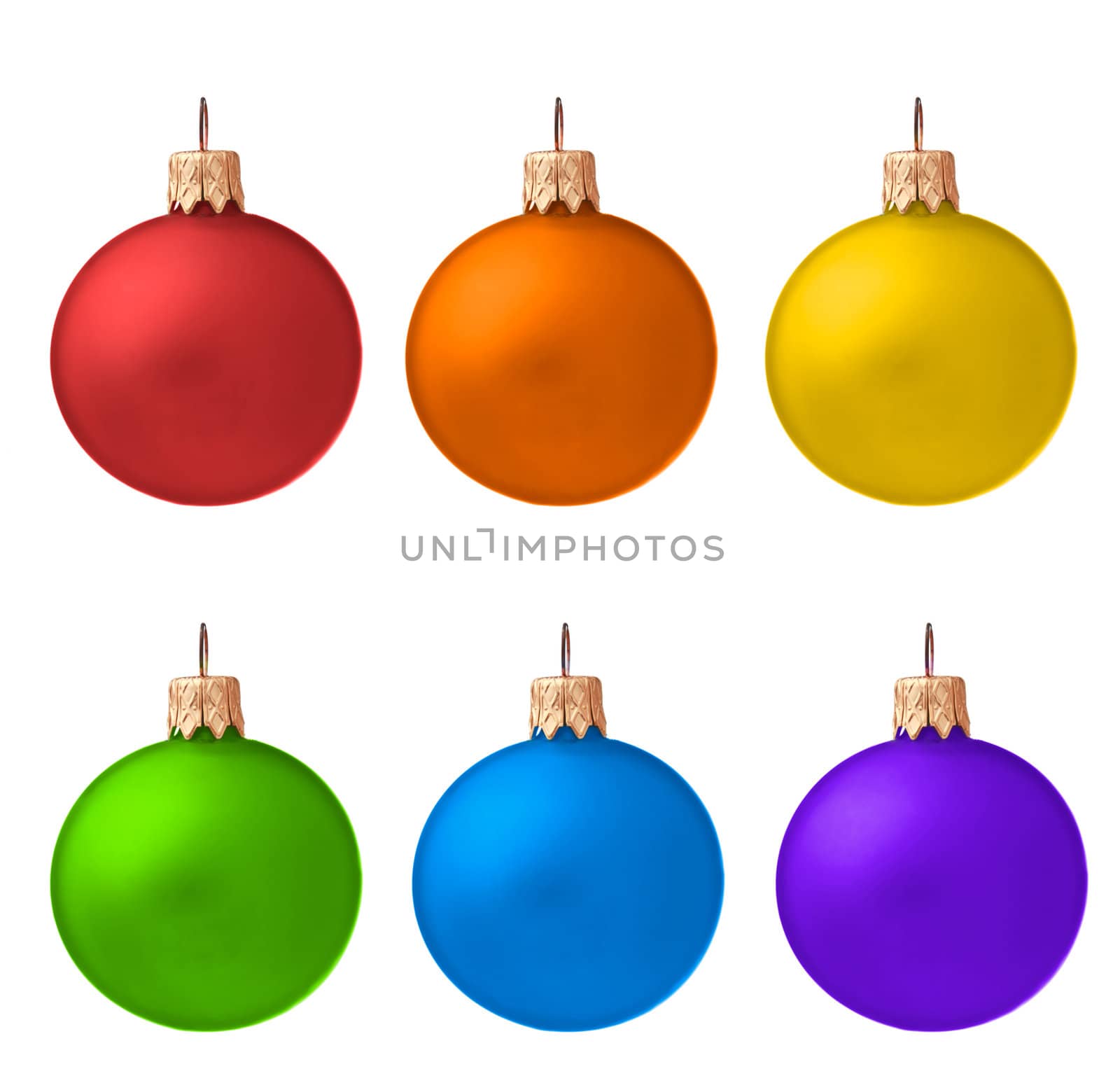 set of christmas ornaments isolated by dimol
