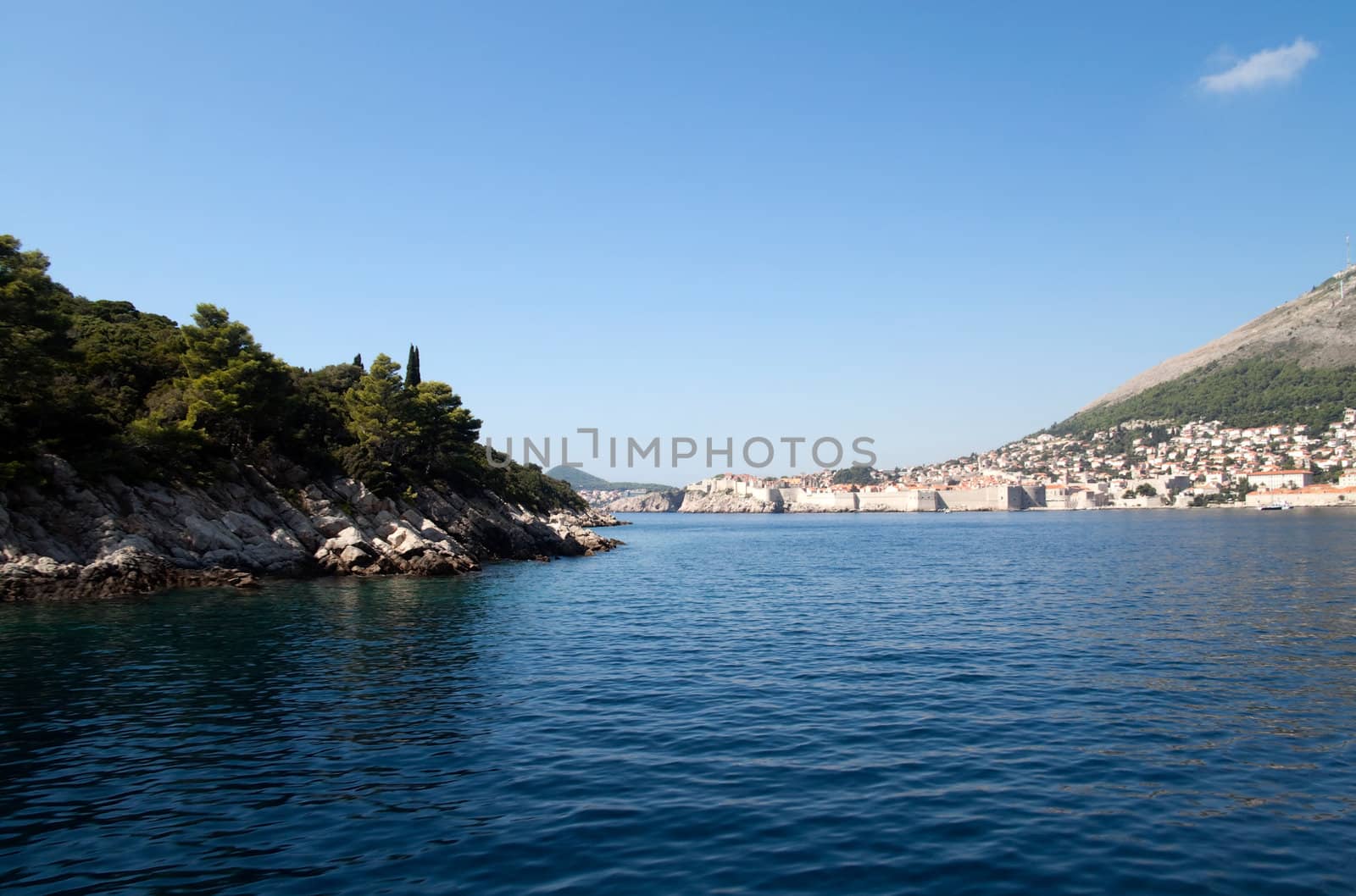 The beautiful coastline of Dubrovnik, Croatia 