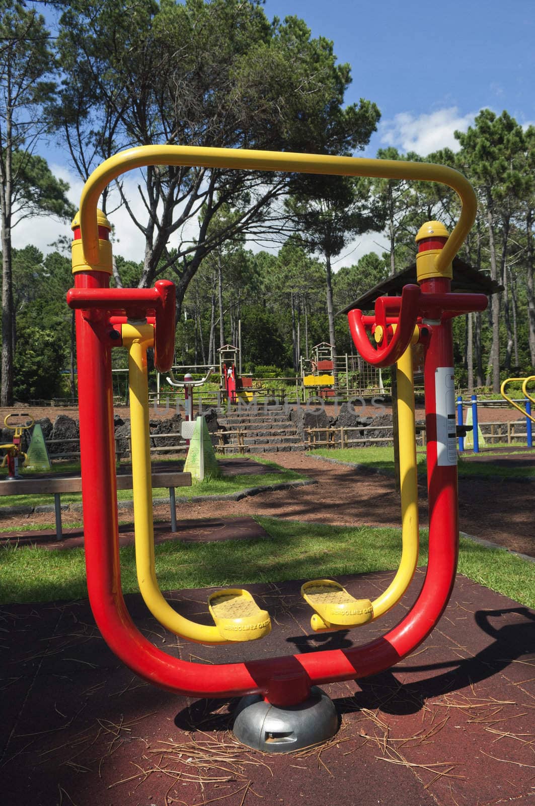 Outdoor fitness park in Pico island, Azores