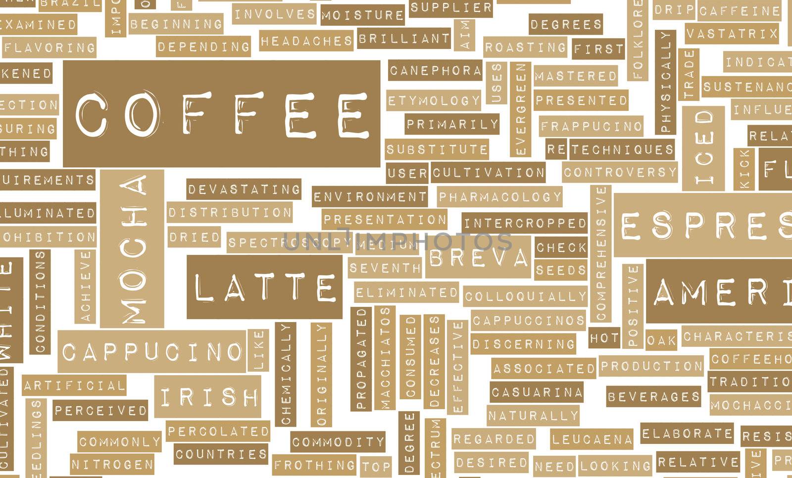 Coffee Varieties and Other Beverages Types Art
