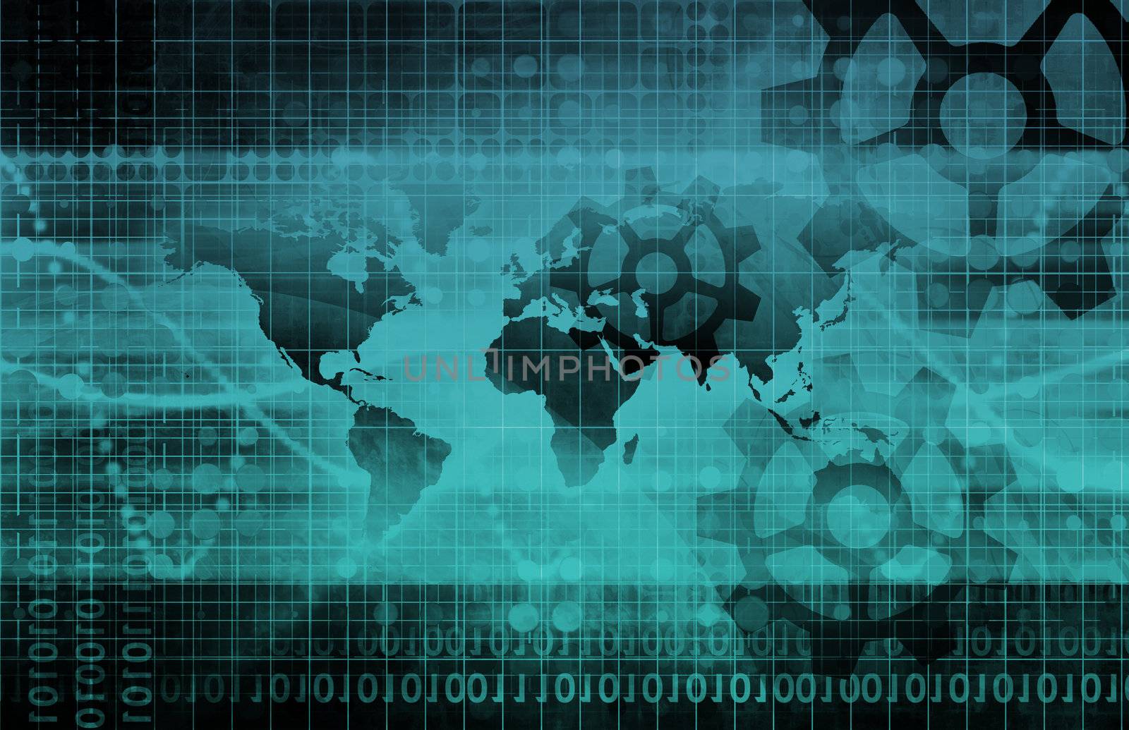 Industrial Background on a Global Map Scale