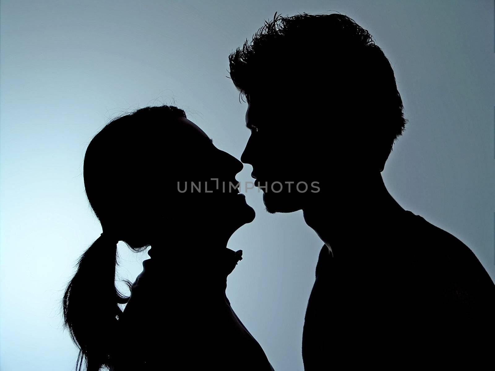 Two People in Silhouete
