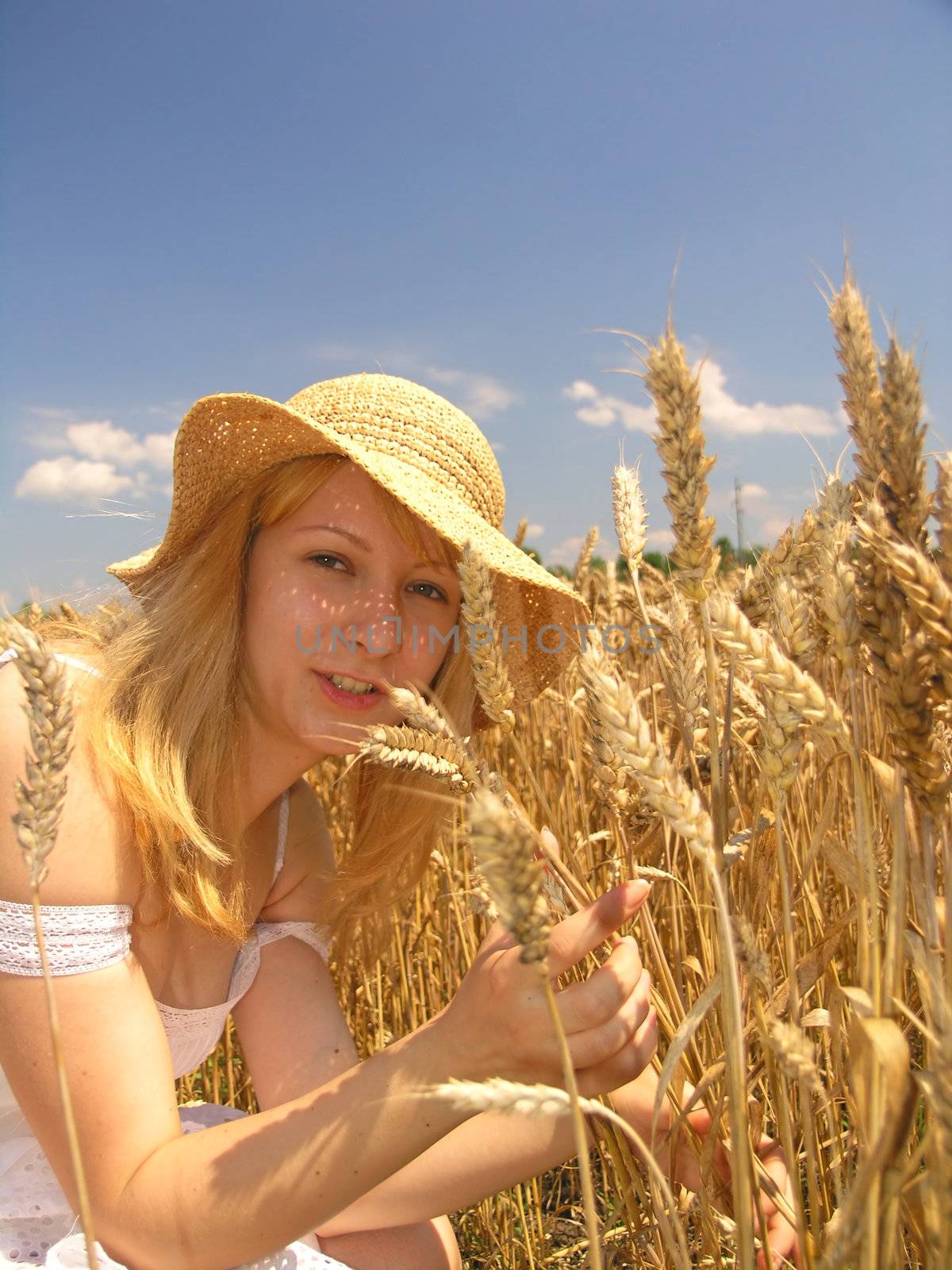 Girl in field by adamr