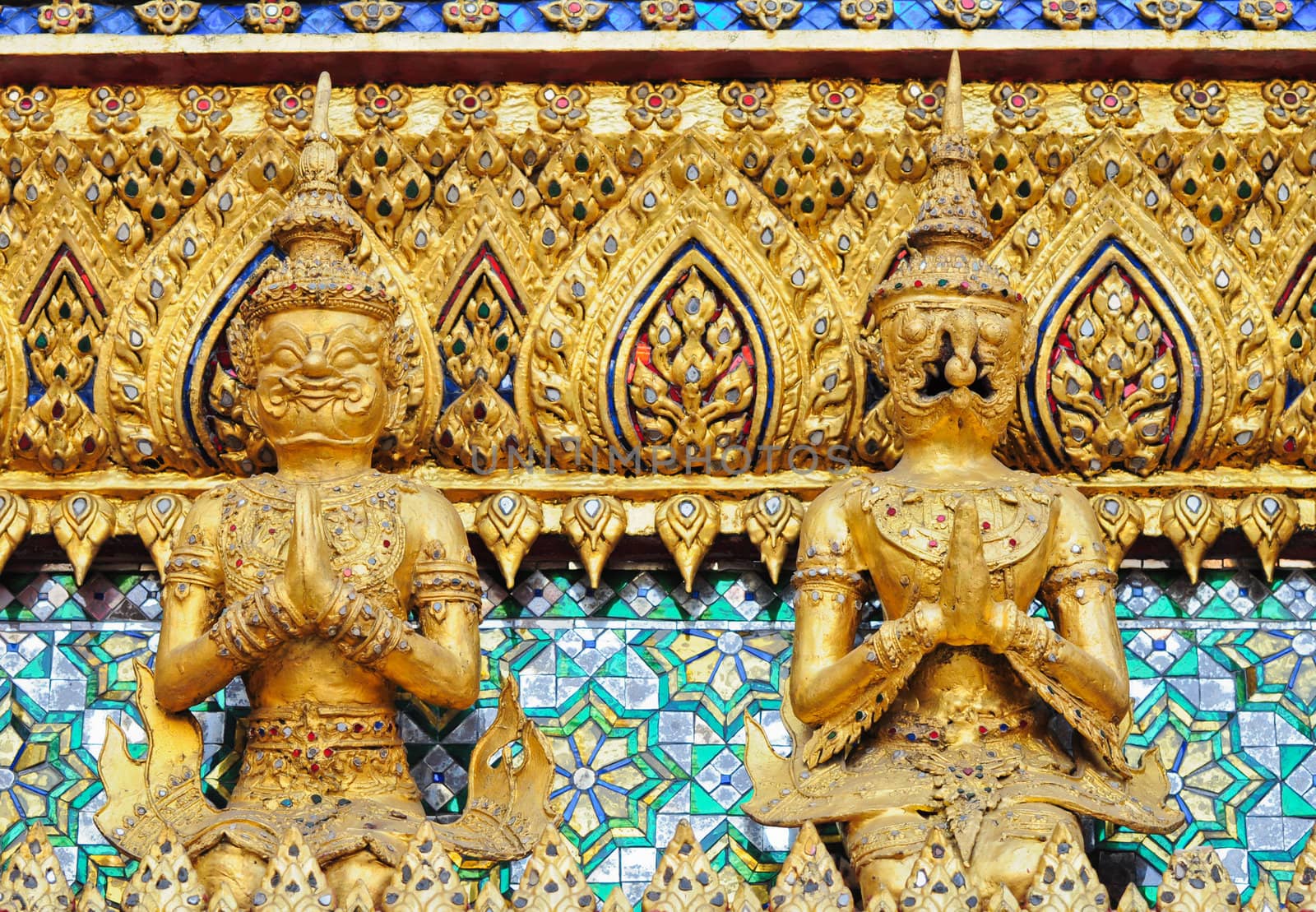 Thai traditional angle in Wat Phra Kaew Temple , bangkok Thailand