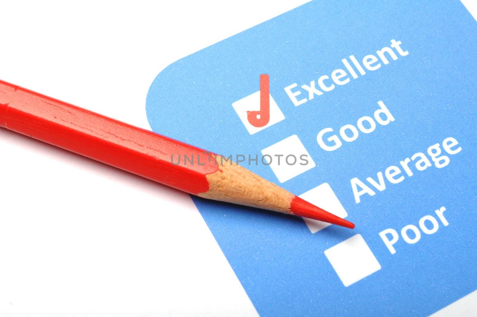 checkbox and pencil showing science education research or customer satisfaction survey concept