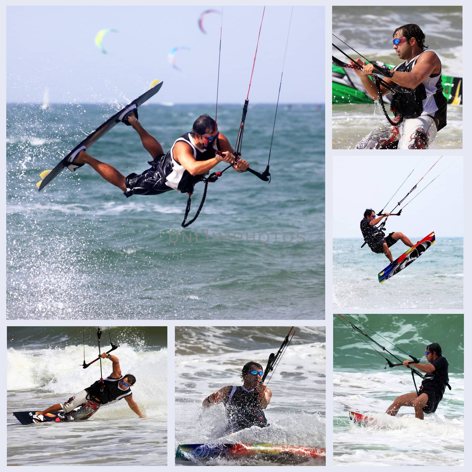 Kitesurfer in action by friday