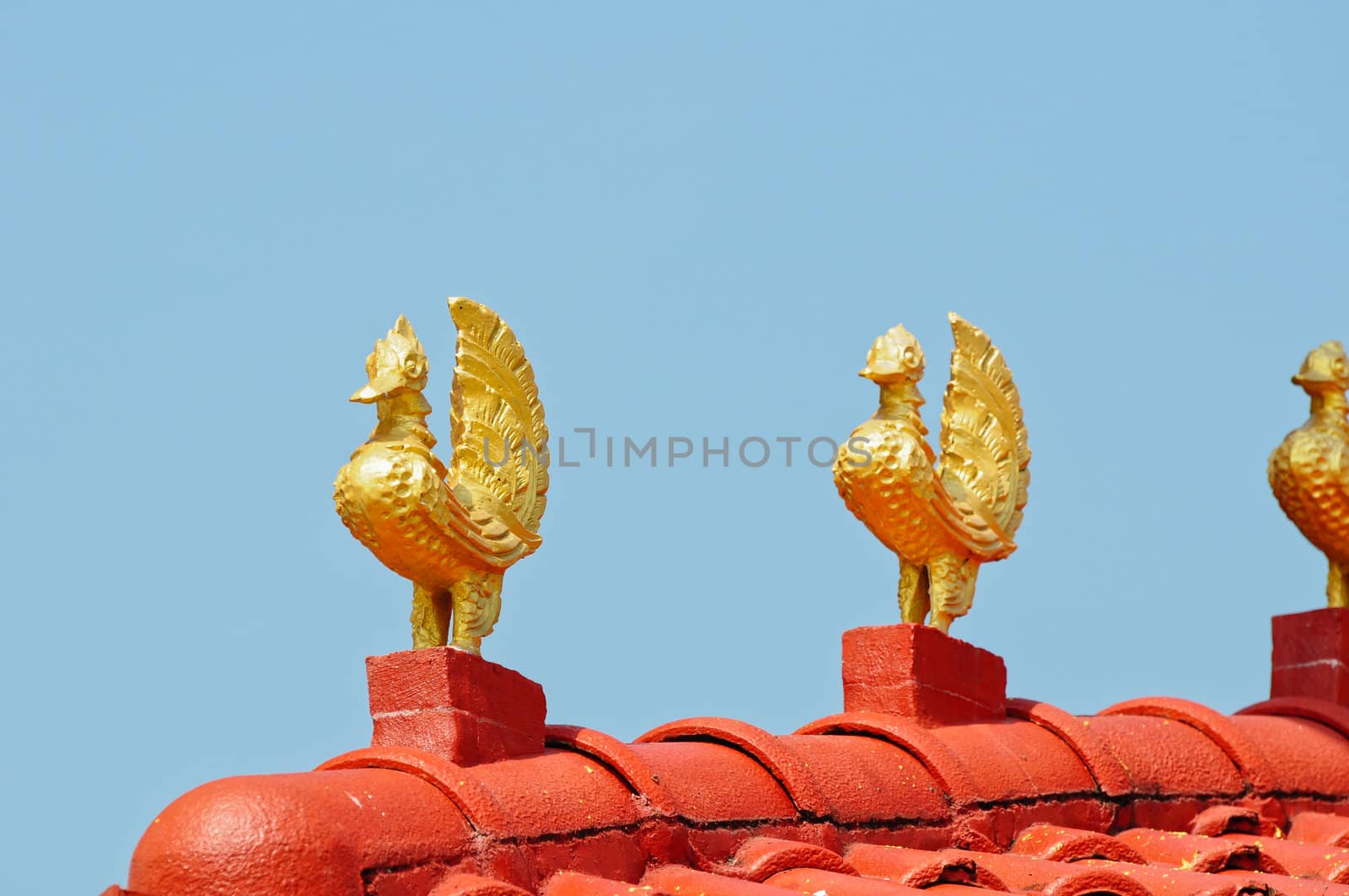decorative roof of the temple in Thailand