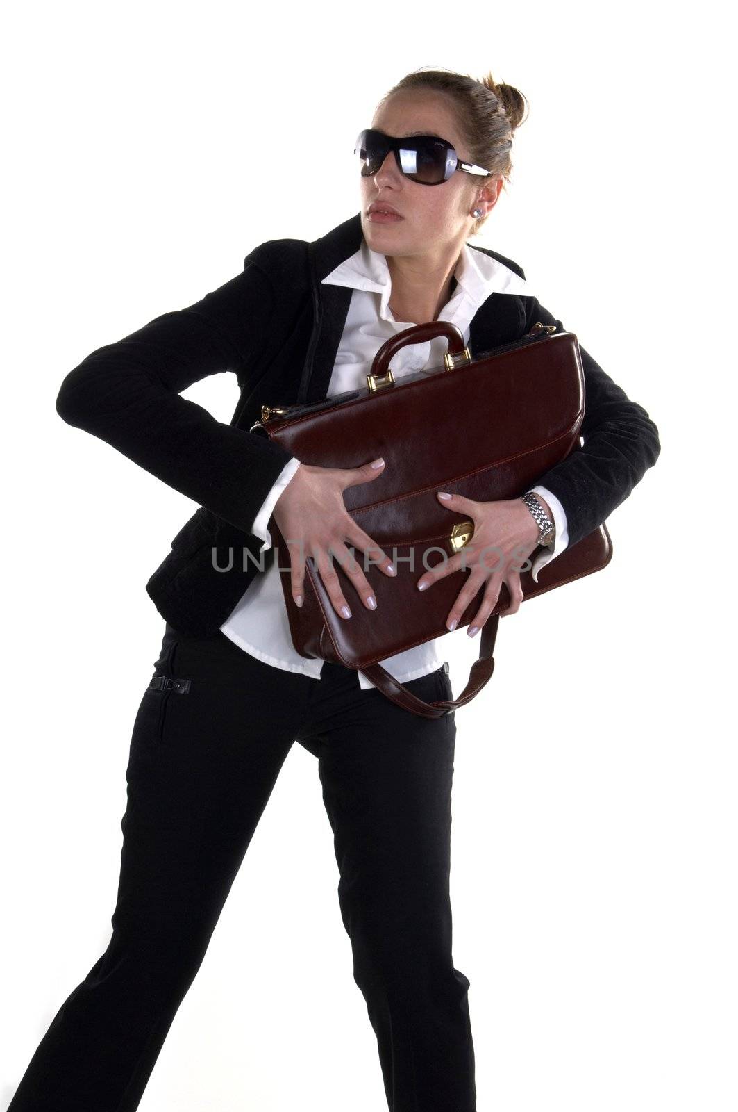 Business Woman care on Briefcase by adamr