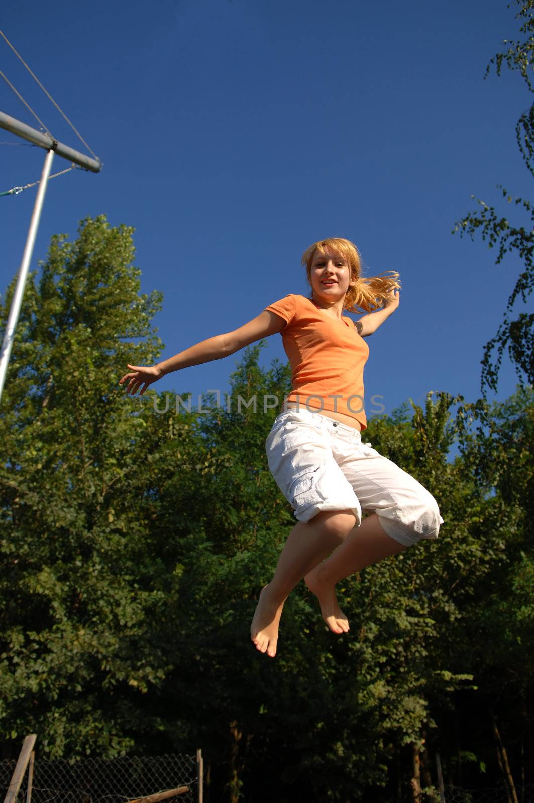 Young Girl Jumping, Jump