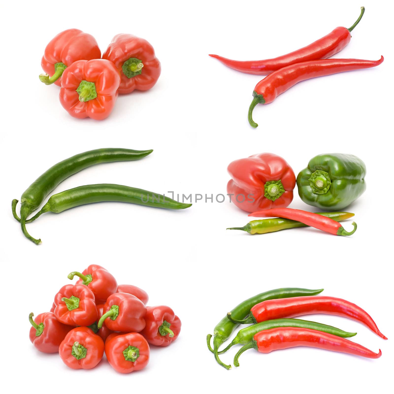 collection of pepper fruits