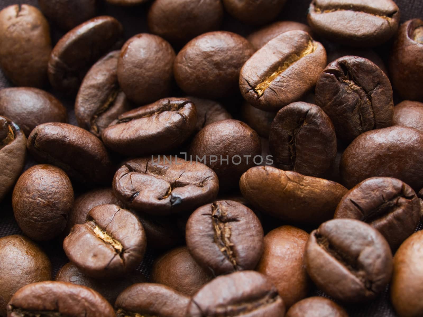 Coffee beans closeup background