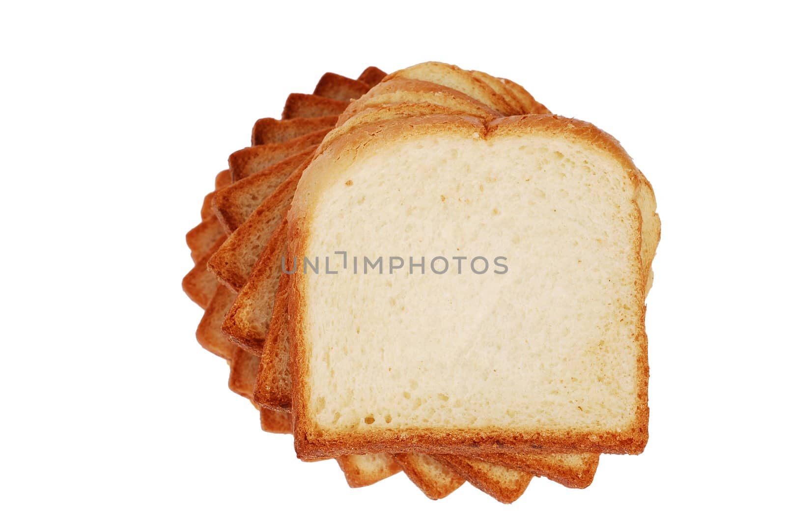 Toast bread spiral tower view from top