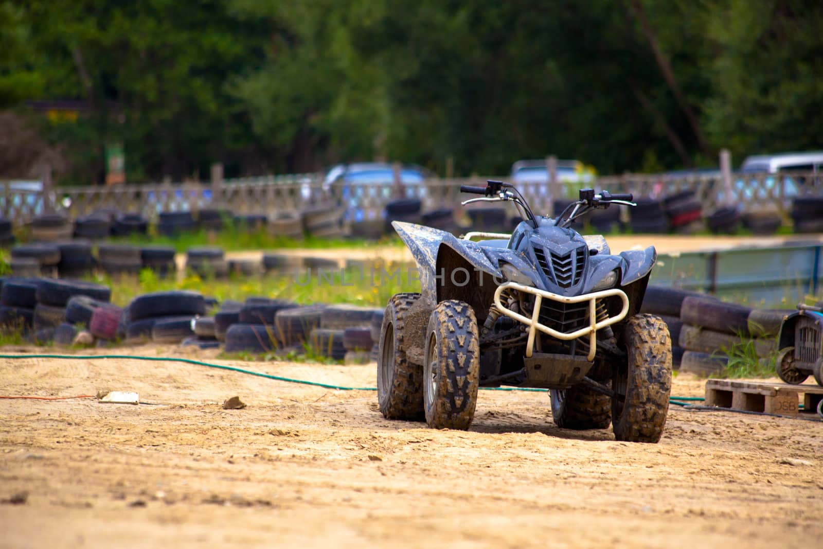 Buggy on the sandy race track
