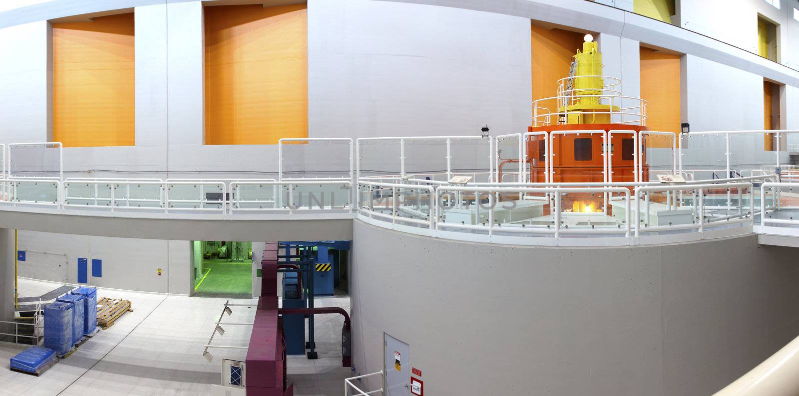 A panoramic interior of a power plant.