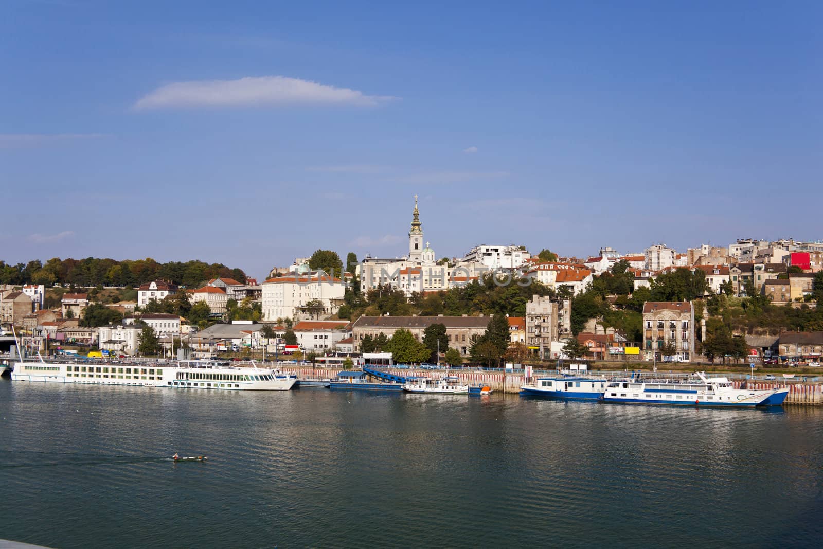 Belgrade, View from the river Sava, Serbia Europe