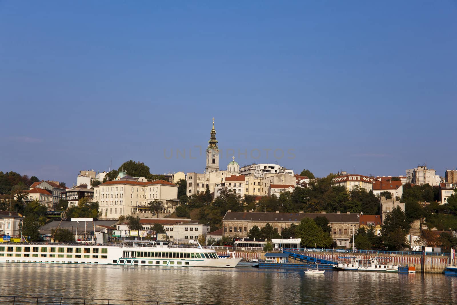 Belgrade, View from the river Sava, Serbia Europe