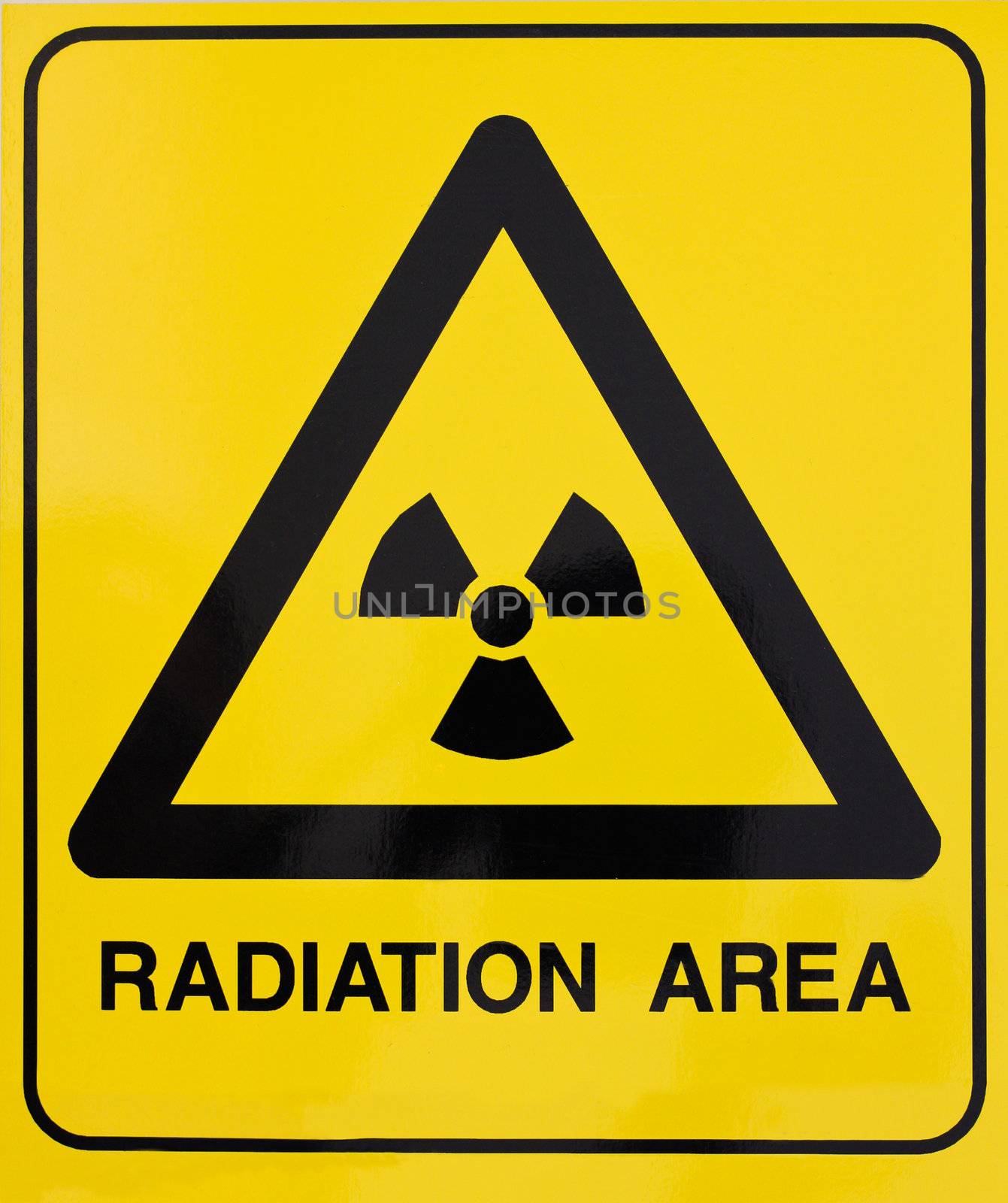 Nuclear radiation or radioactivity warning sign