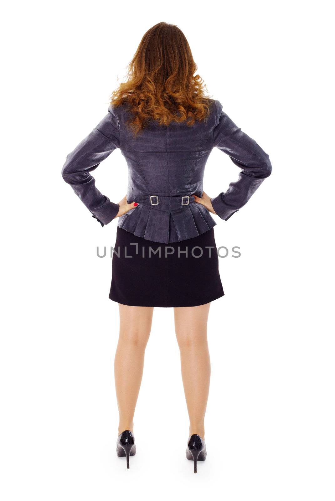 Woman in business suit - rear view by pzaxe