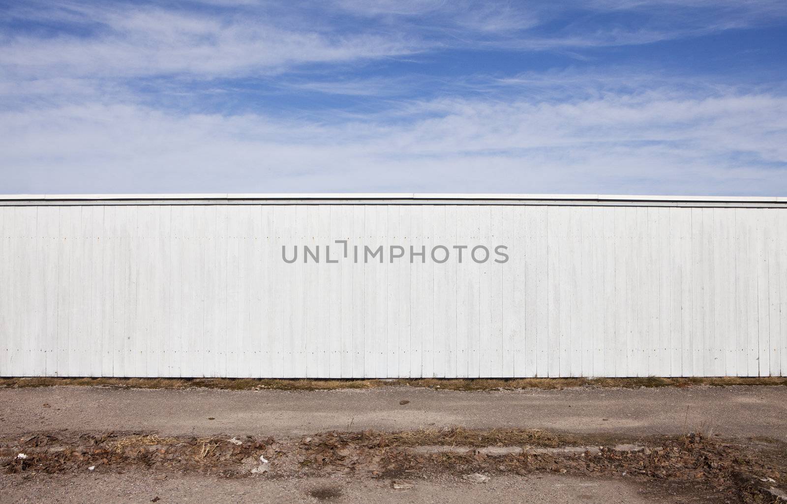White Fence and blue sky
