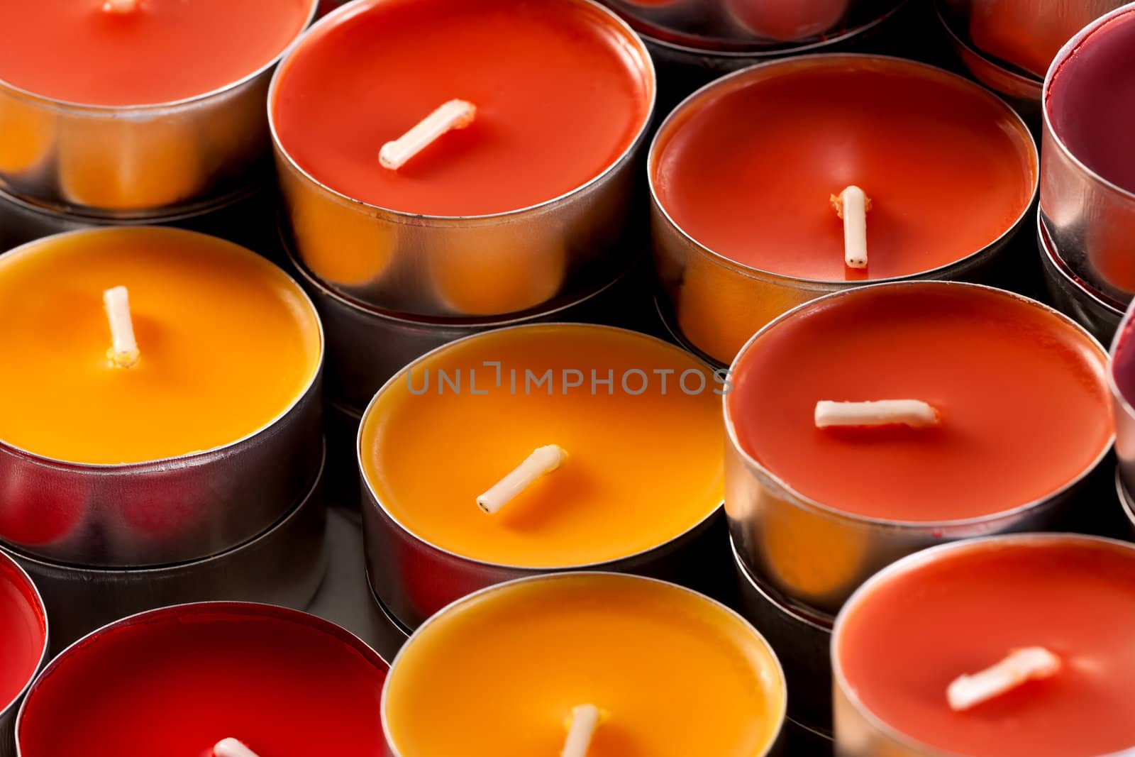 colored candles, closeup