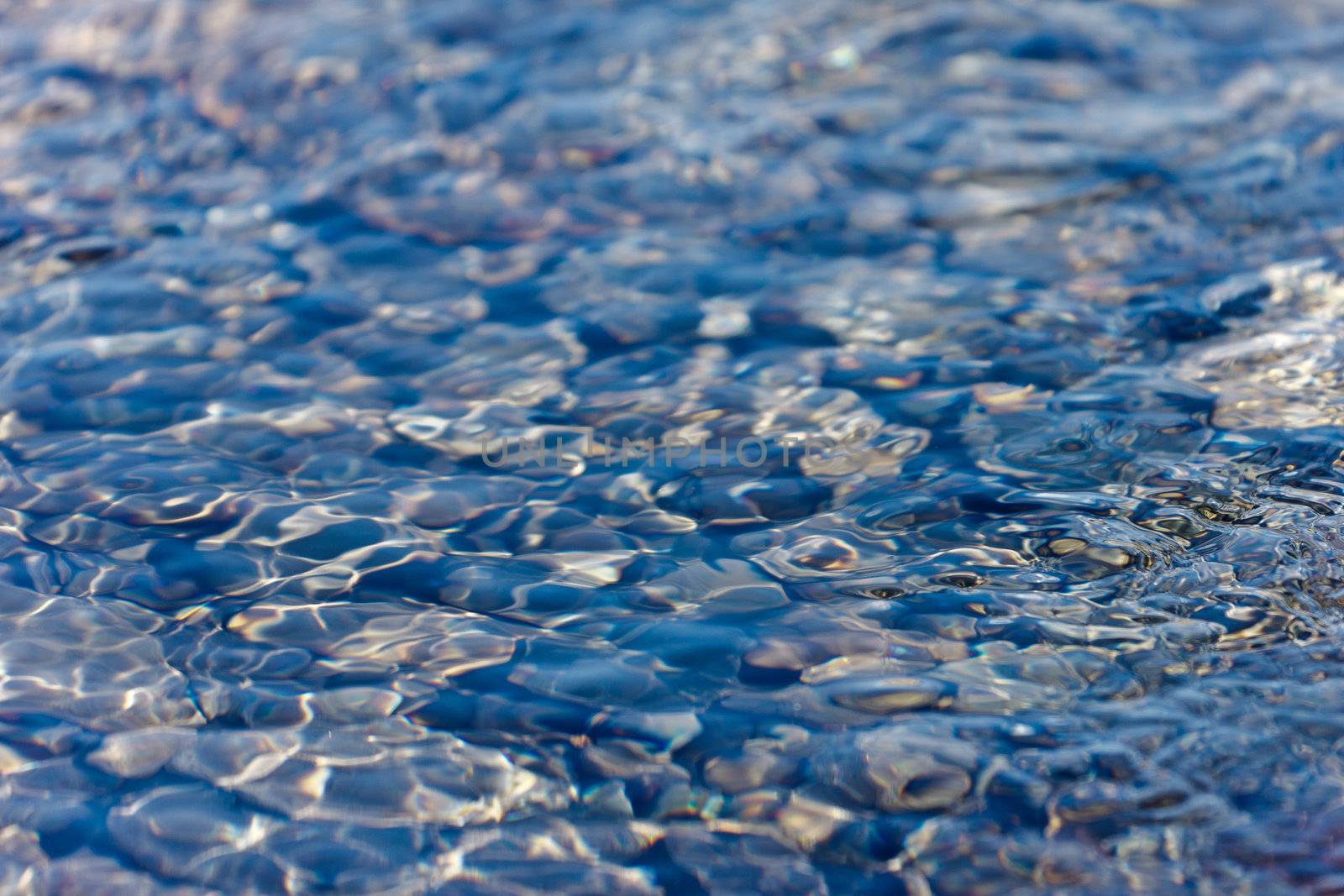 pebbles under water, waves, reflection, textures, closeup