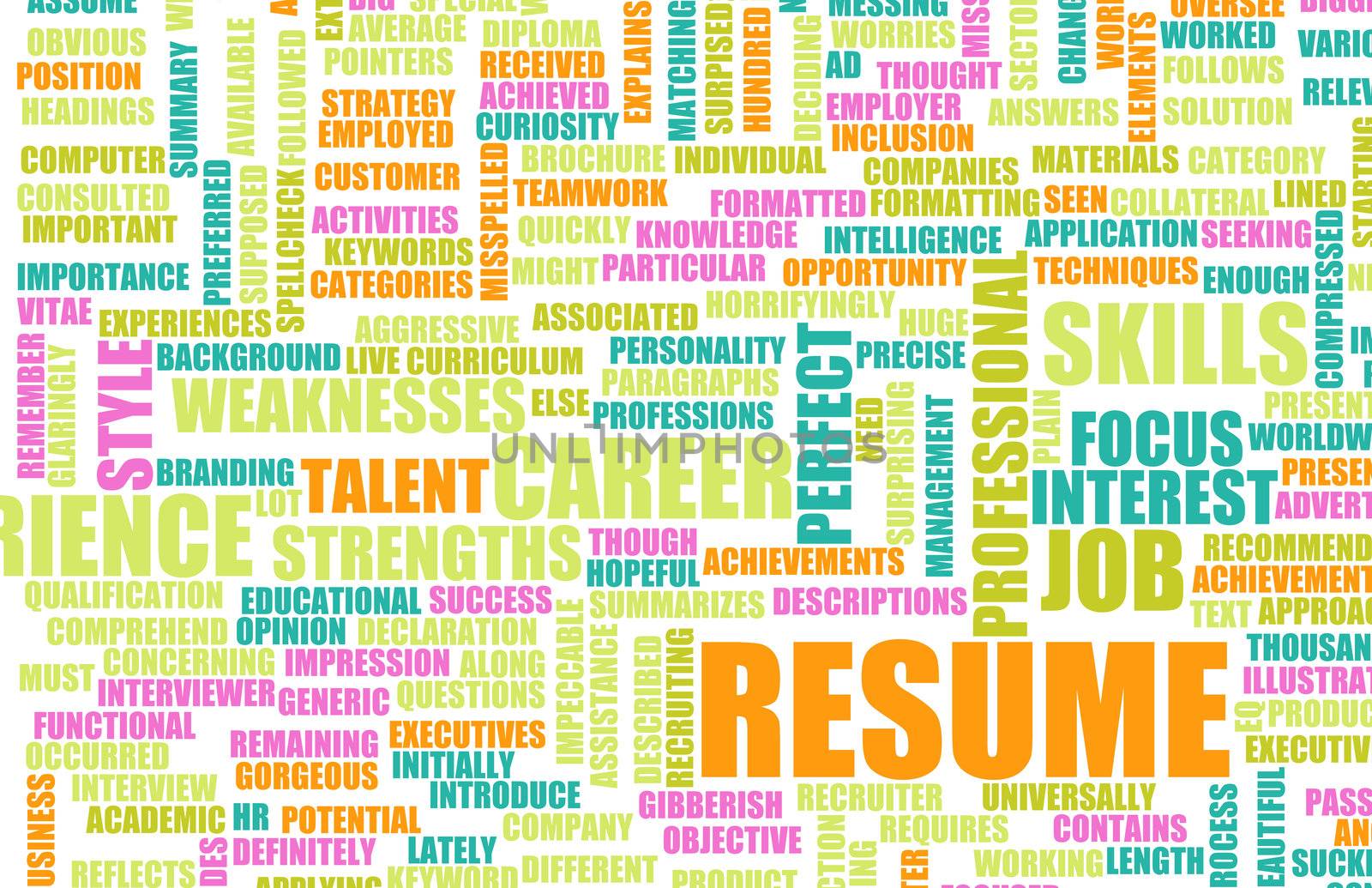 Job Resume of a Well Written CV Concept