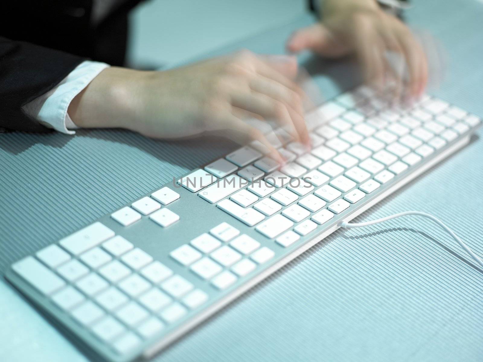 Secretary Speed Business Speedy Typing In Office on Desk