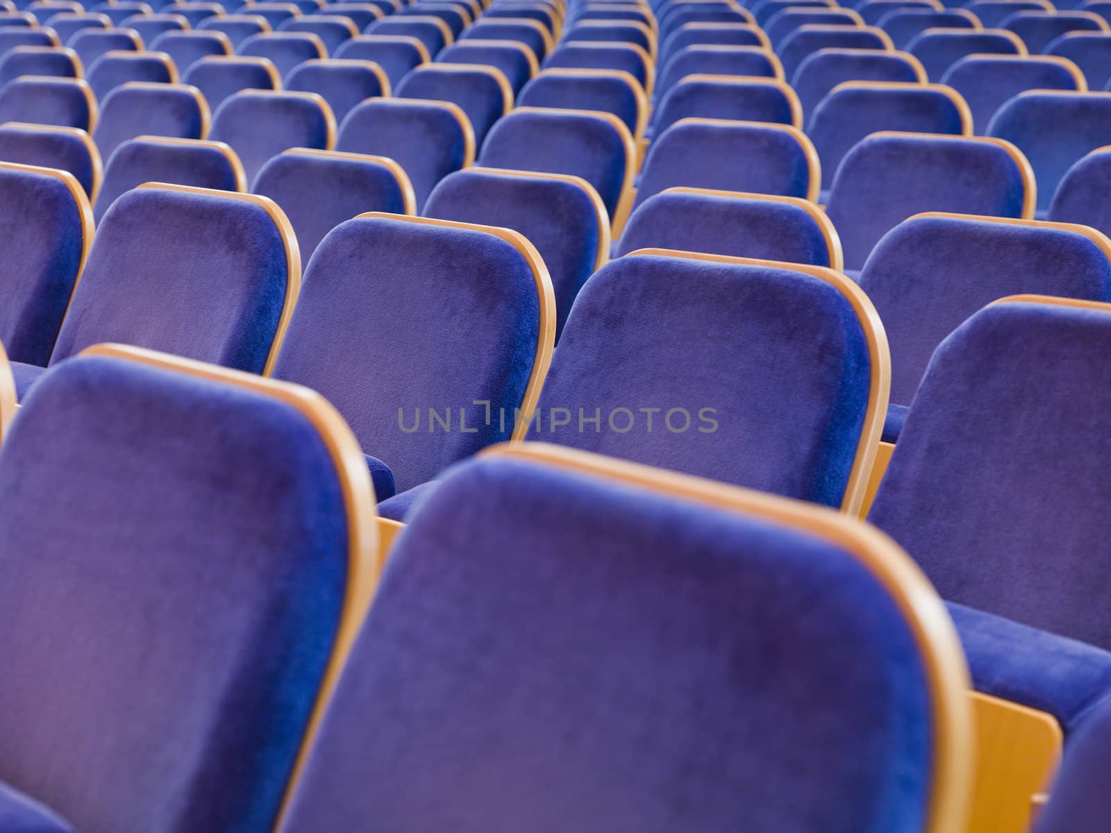 Full Frame of Blue Spectators Seats