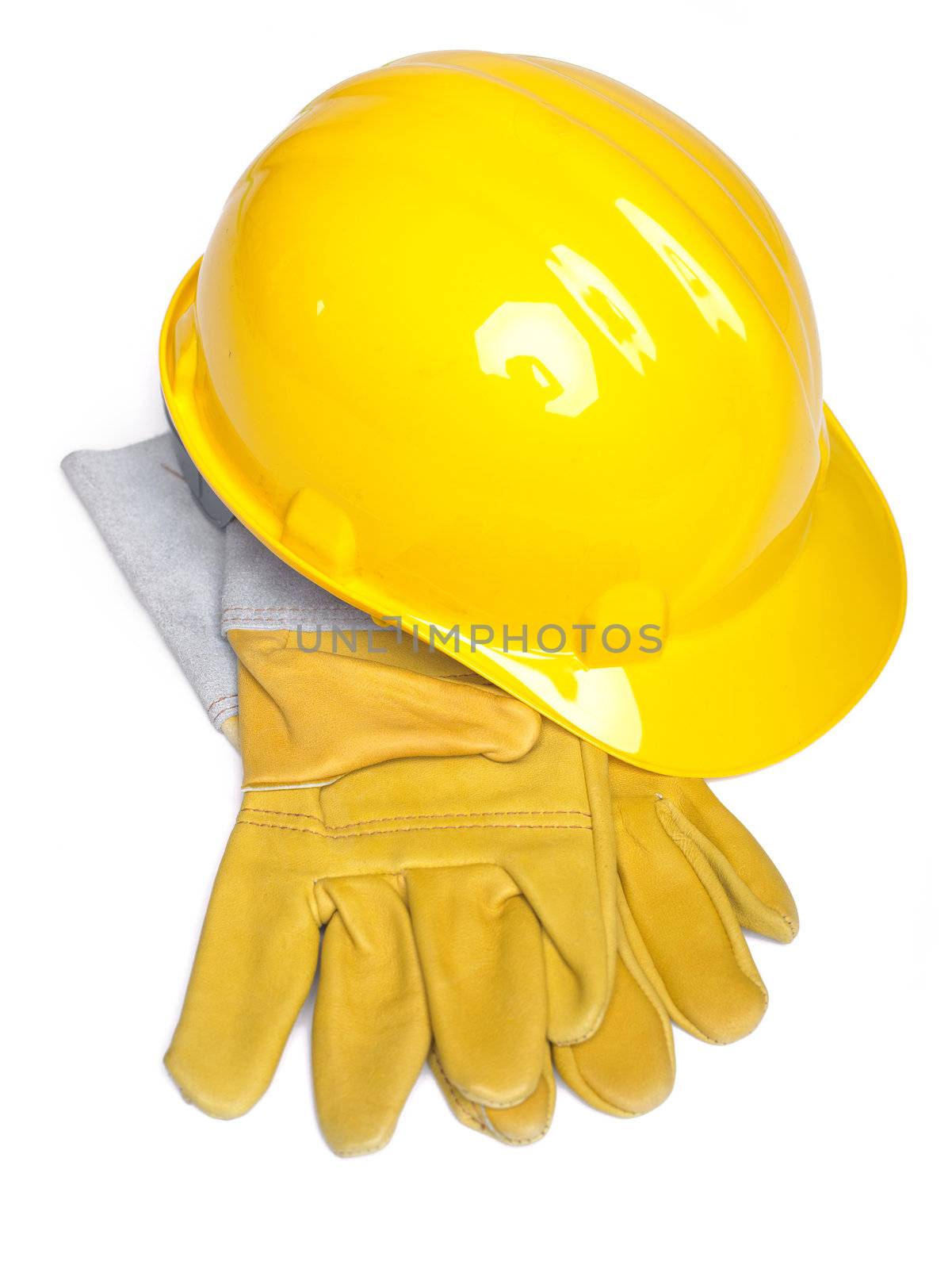 Hard Hat And Leather Gloves by adamr