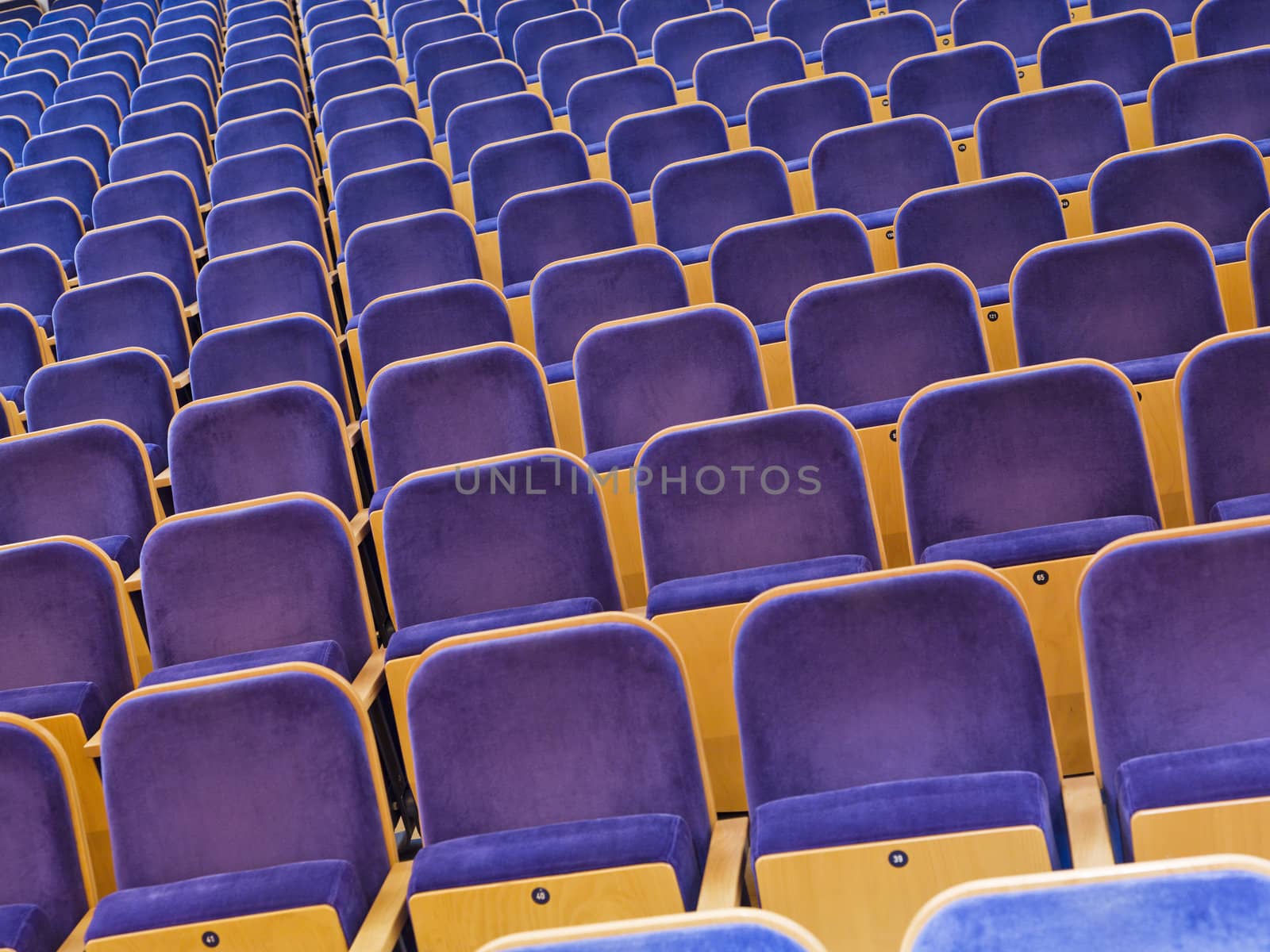 Full Frame of Blue Spectators Seats