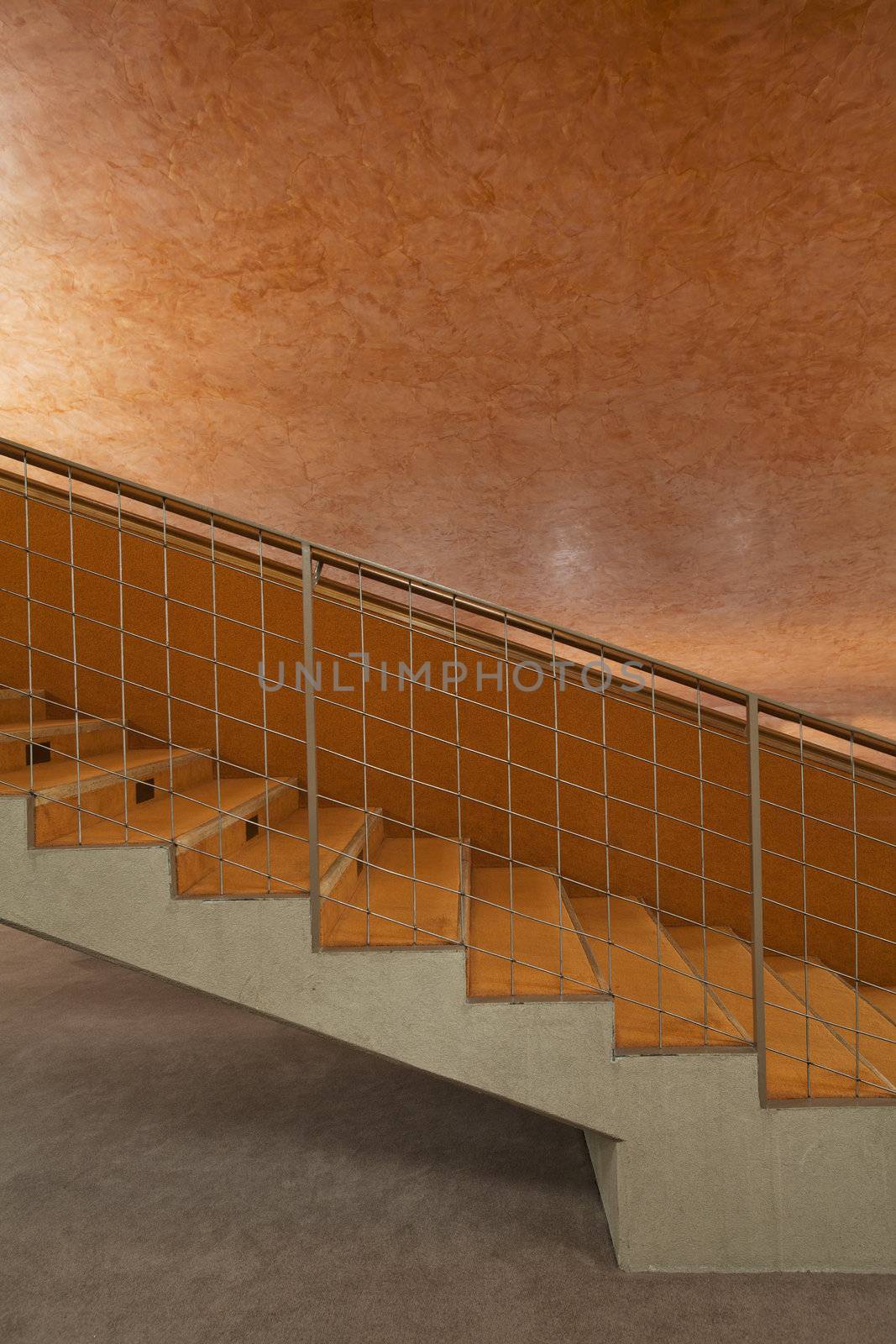 Part of an interior with designed stairs
