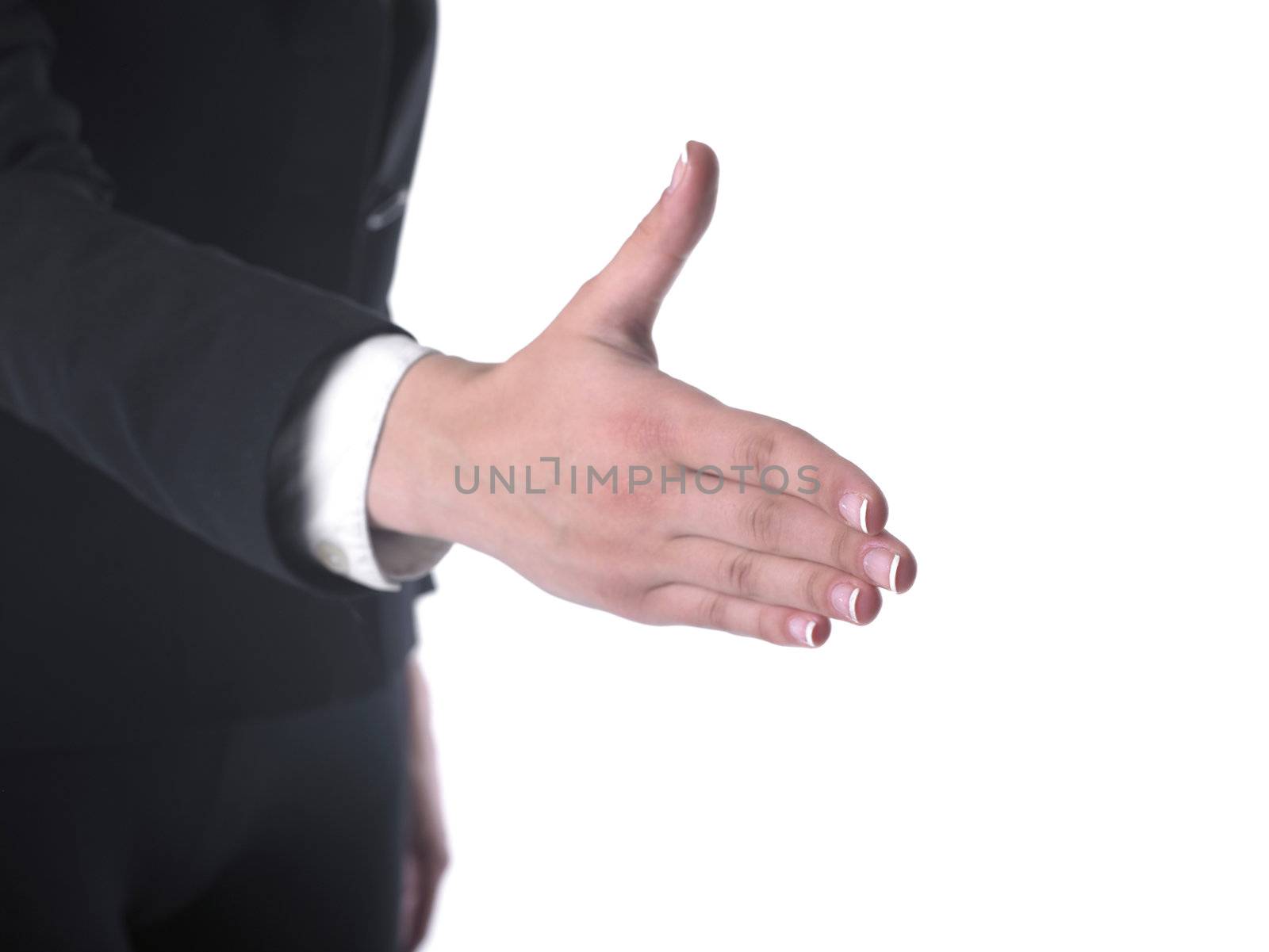 Womans Hand Ready For Handshaking