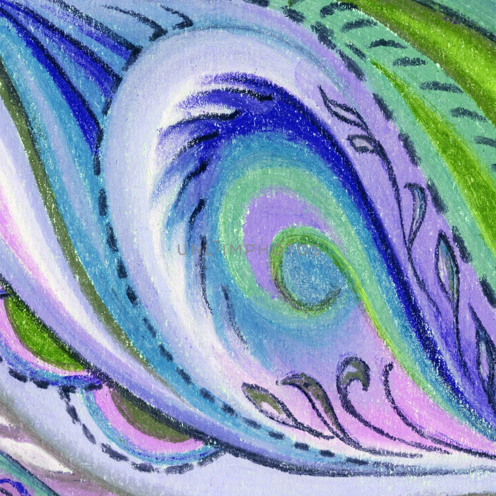 Abstract artistic background. Picture, pastel, hand-draw on paper